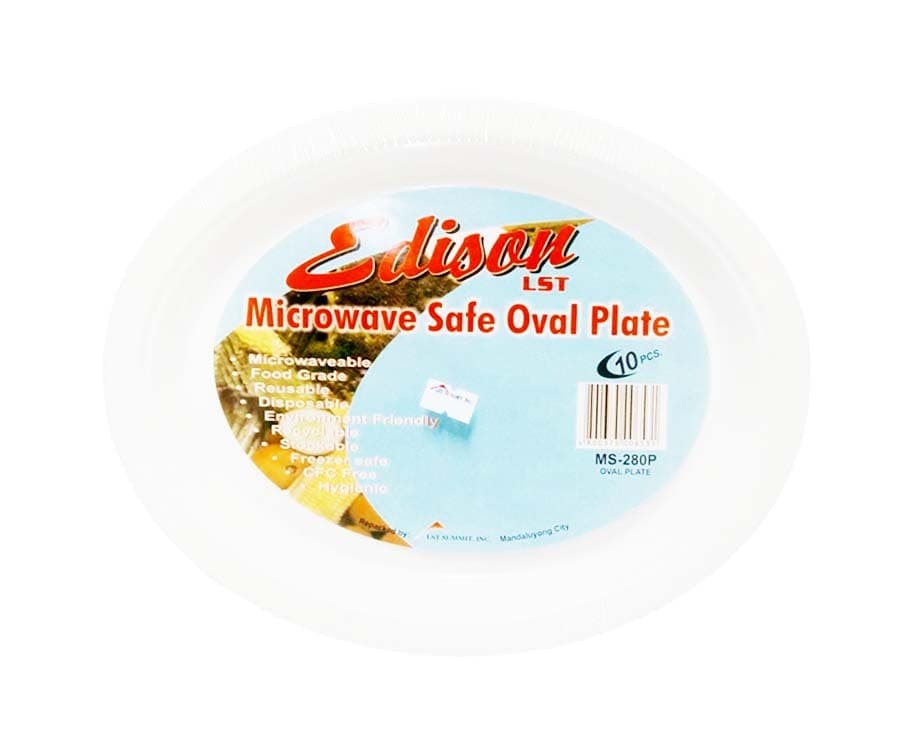 Edison LST Microwave Oval Plate 10 Pieces