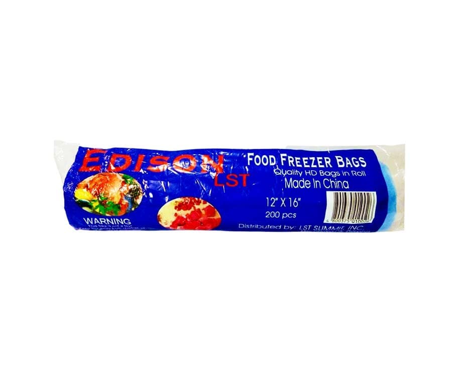 Edison LST Food Freezer Bags 12" x 16" 200 Pieces