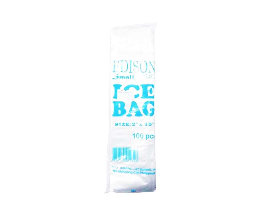 Edison LST Ice Bag Small 2" x 15" 100 Pieces