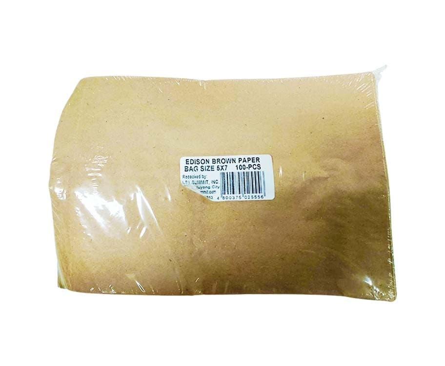 Edison Brown Paper Bag 5x7 100pcs Pieces