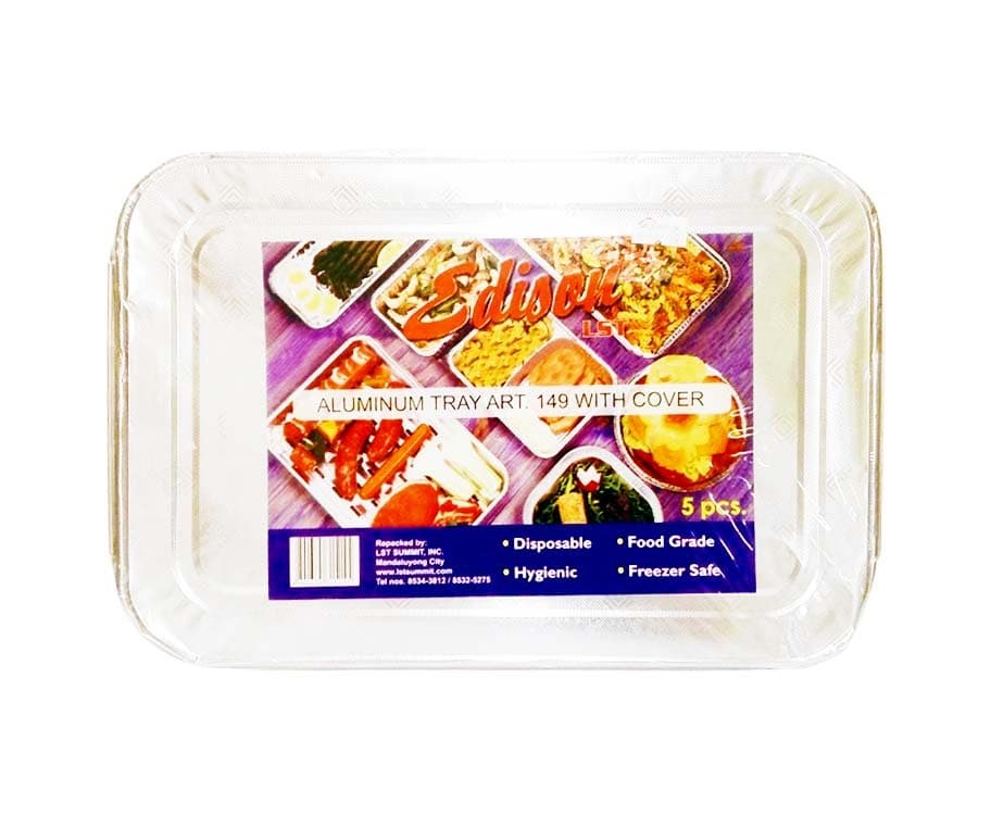 Edison LST Aluminum Tray Art. 149 with Cover (5 Pieces)