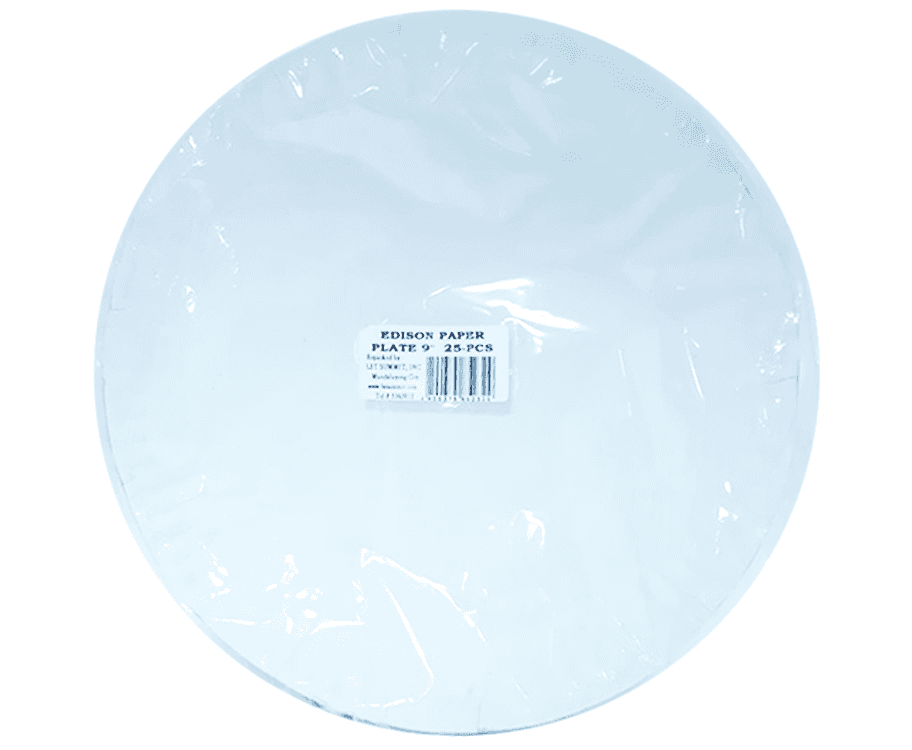 Edison Paper Plate 9 Inches 25 Pieces