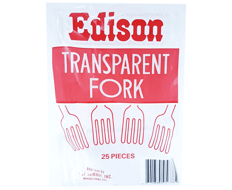 Edison Transparent Fork 25 Pieces