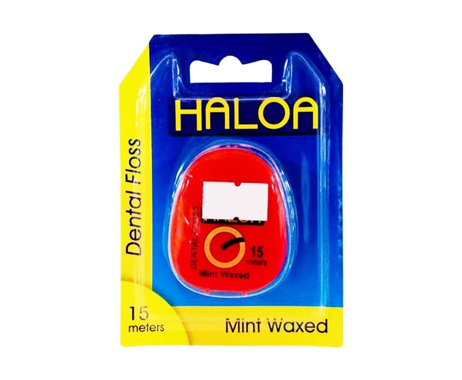 Haloa Mint Waxed Dental Floss Mint Waxed 15 Meters