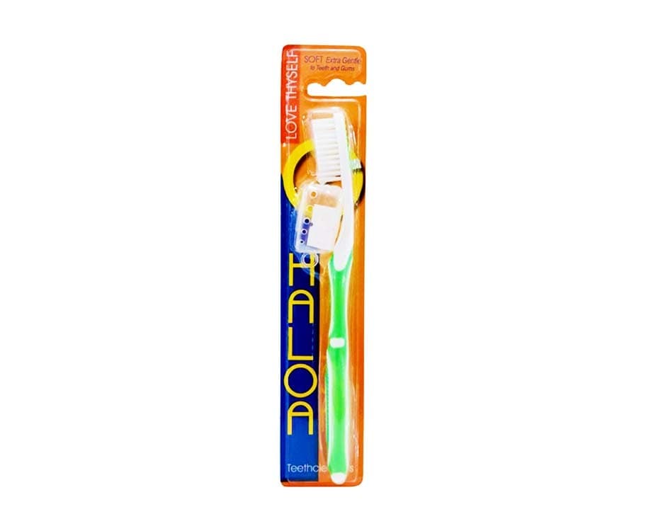 Haloa Soft Toothbrush Teethcleaners Love Thyself Green