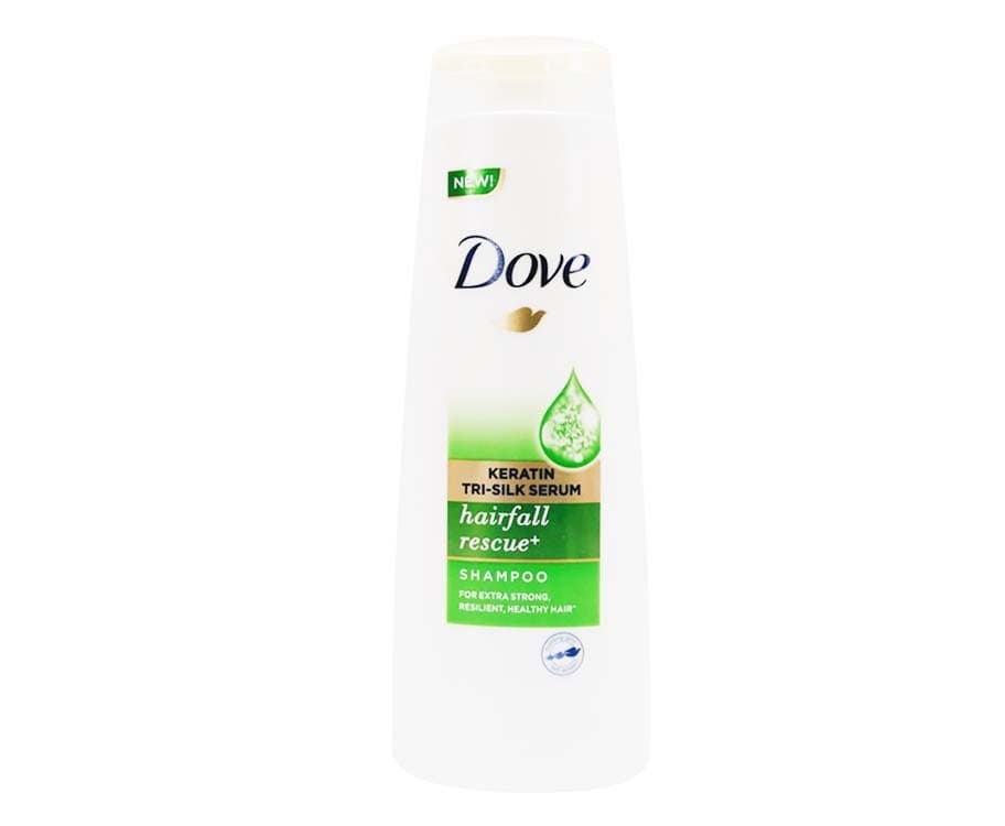 Dove Keratin Tri-Silk Serum Hairfall Rescue+ Shampoo 340mL
