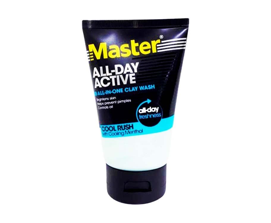 Master All-Day Active All-in-One Clay Wash Cool Rush with Cooling Menthol 100g