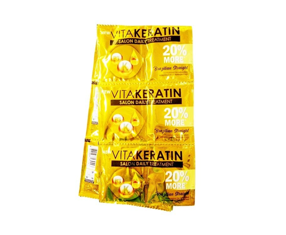 Vitakeratin Salon Daily Treatment Brazillian Straight (6 Packs x 24mL)