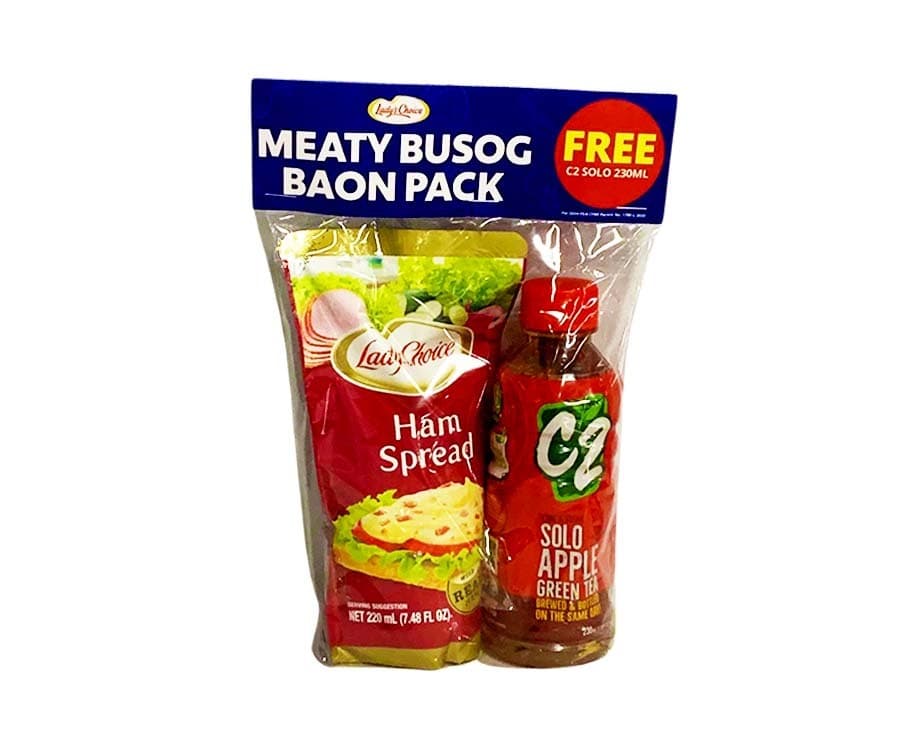 Lady’s Choice Ham Spread 220mL + Free C2 Apple Green Tea Solo 230mL
