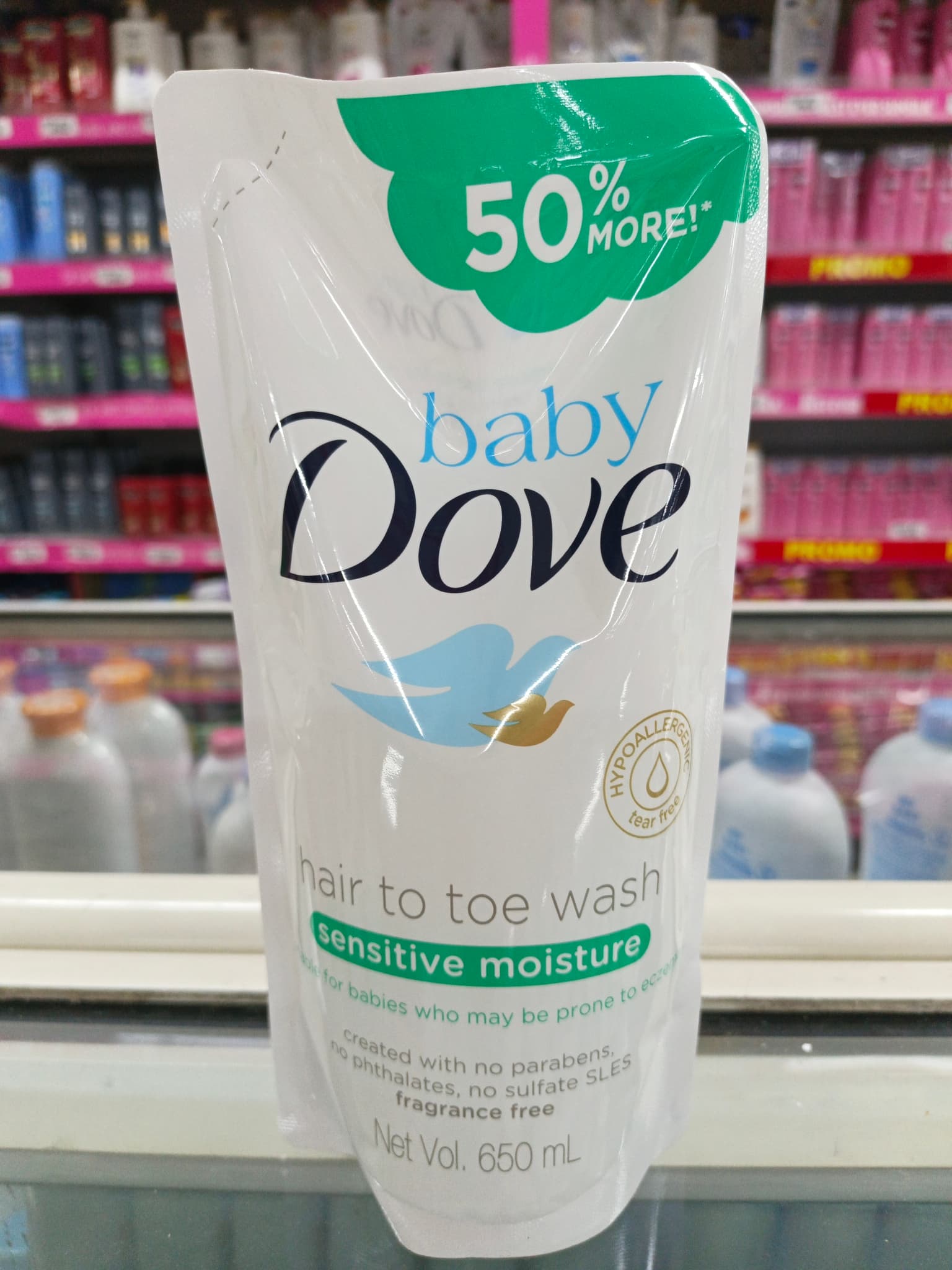 Baby Dove Hair To Toe Wash Sensitive Moisture 650ml