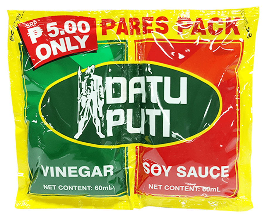 Datu Puti Vinegar 60mL + Soy Sauce Pares Pack 60mL