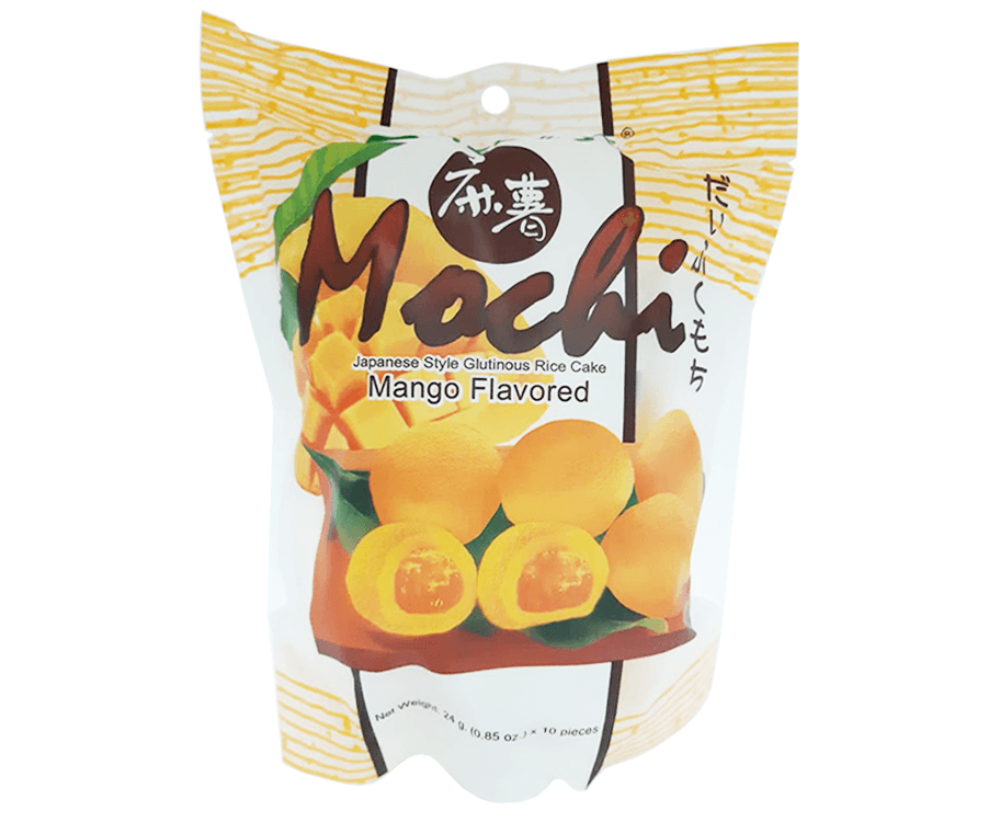 Regent Mochi Japanese Style Glutinous Rice Cake Mango Flavored (10 Packs x 24g)