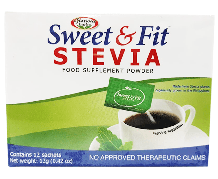 Sweet & Fit Stevia Food Supplement Powder (12 Sachets x 12g)