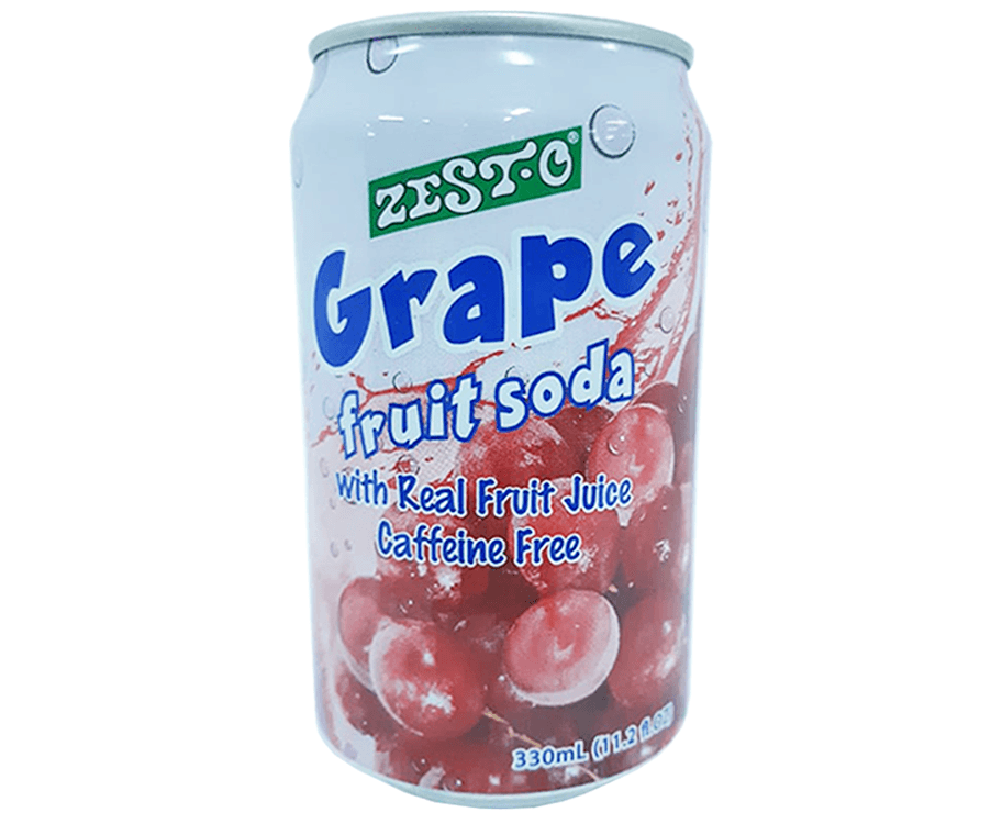 Zest-O Grape Fruit Soda With Real Fruit Juice 330mL