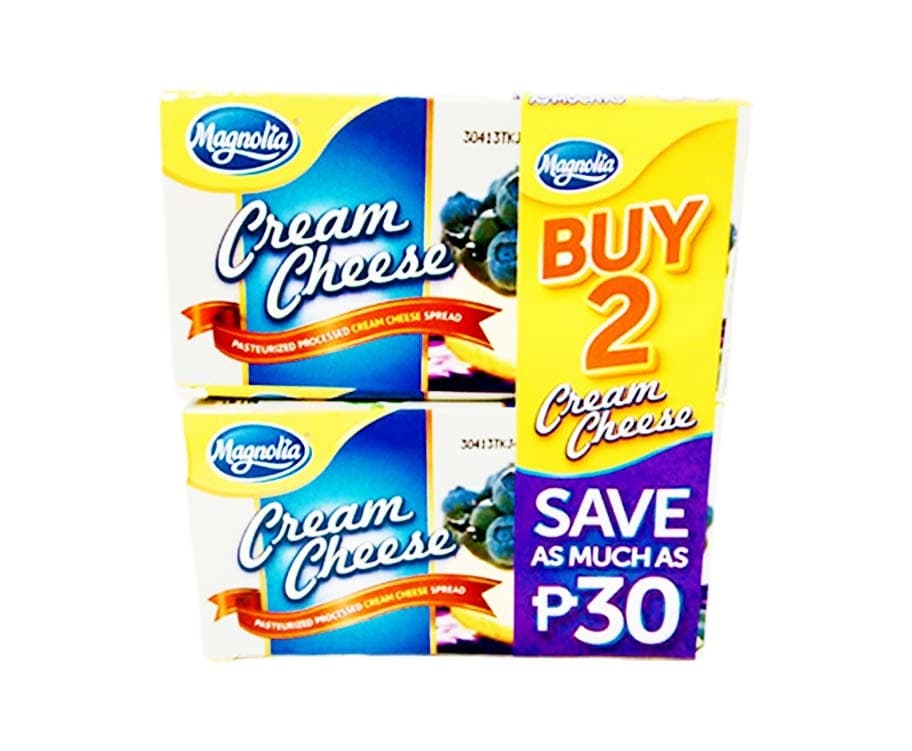 Magnolia Cream Cheese Pasteurized Processed Cream Cheese Spread (2 Packs x 225g)