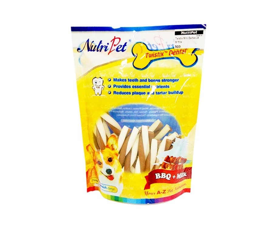 NutriPet Twistix Dental BBQ + Milk Flavor 180g