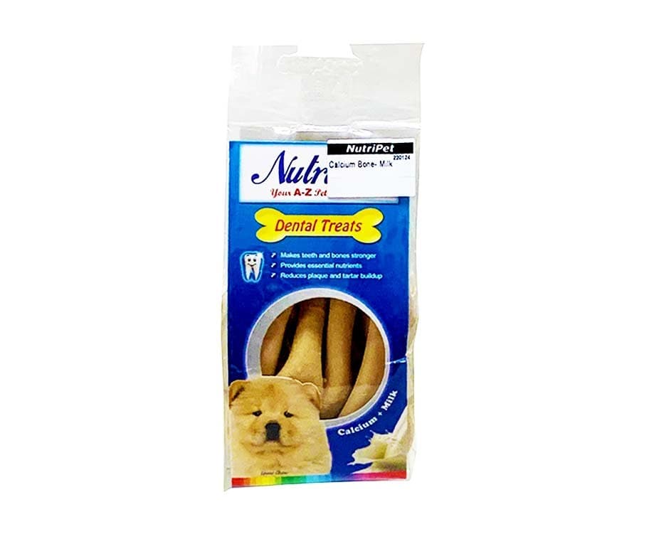 NutriPet Calcium Bone Dental Treats Calcium + Milk 145g