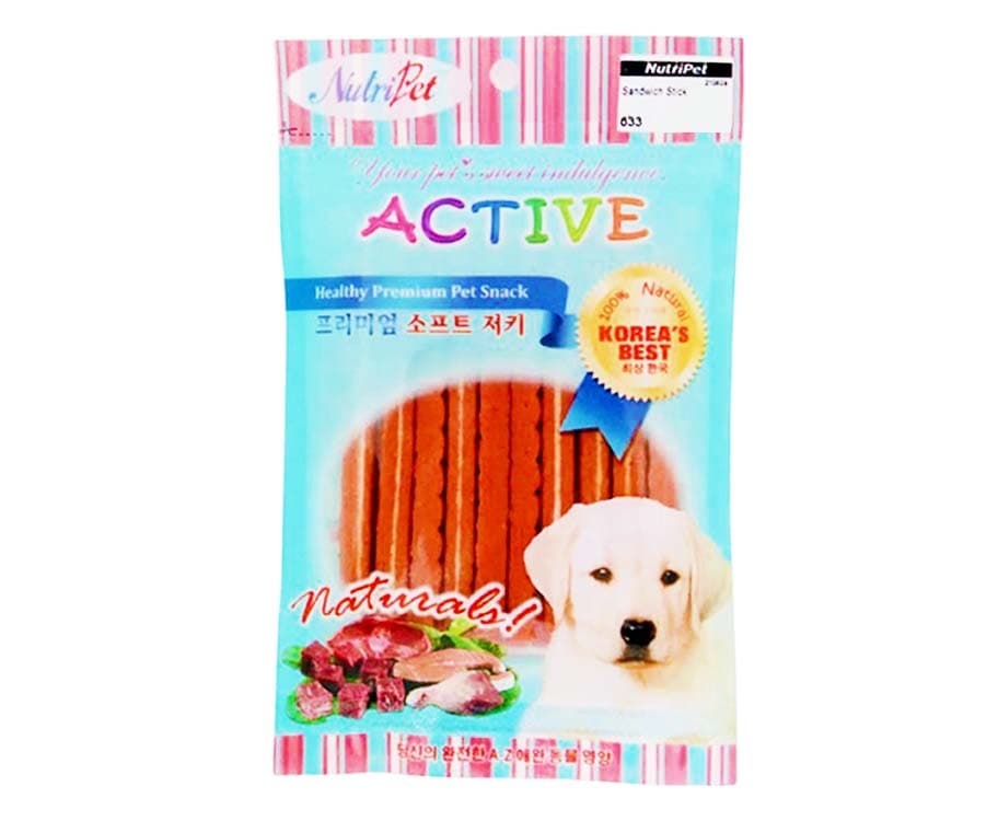 NutriPet Active Healthy Premium Pet Snack Sandwich Stick (Chicken + Cheese) 85g