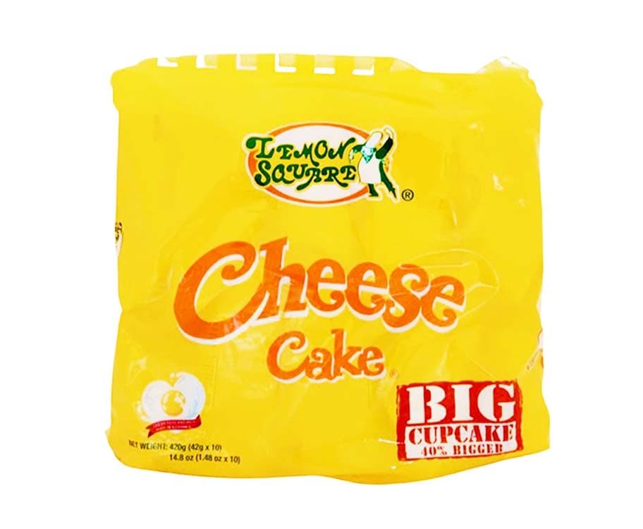 Lemon Square Cheese Cake Big Cupcake 40% Bigger (10 Packs x 42g) 420g