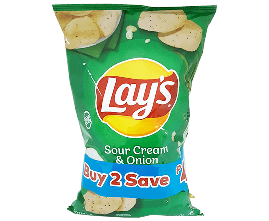 Lay's Sour Cream & Onion + Lay's Original (2 Packs x 184.2g)