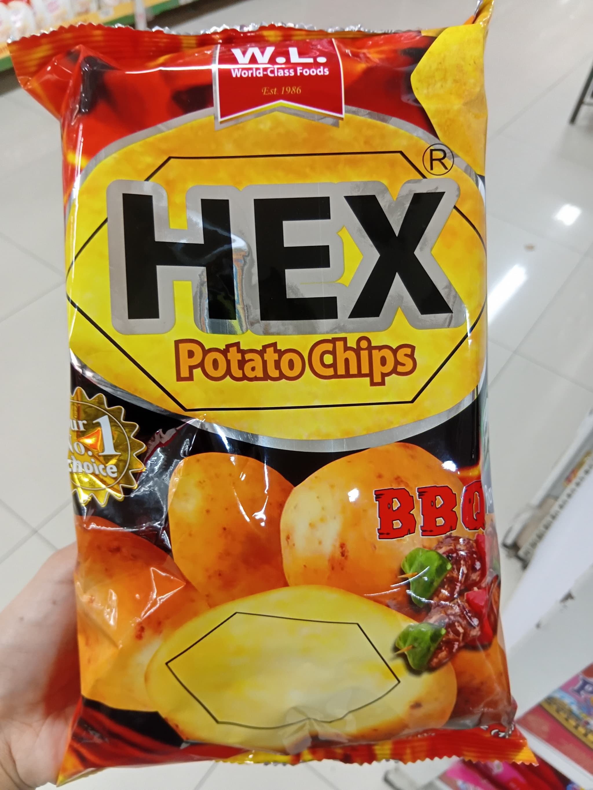 Hex Potato Chips BBQ Flavor 175g
