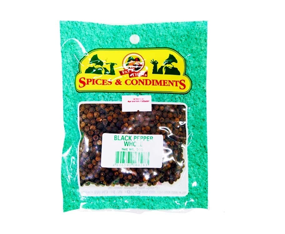 Fat & Thin Spices & Condiments Black Pepper Whole 50g