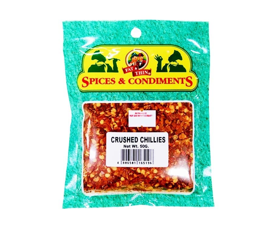 Fat & Thin Spices & Condiments Crushed Chillies 50g