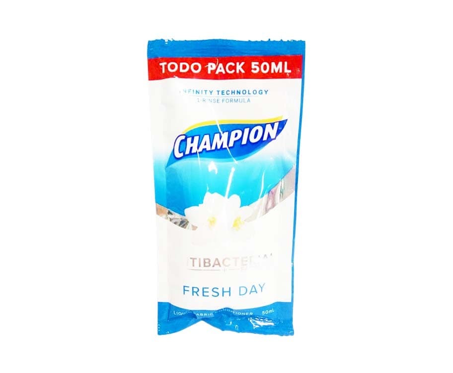 Champion Antibacterial Fabri-Con Fresh Day Liquid Fabric Conditioner Todo Pack 50mL