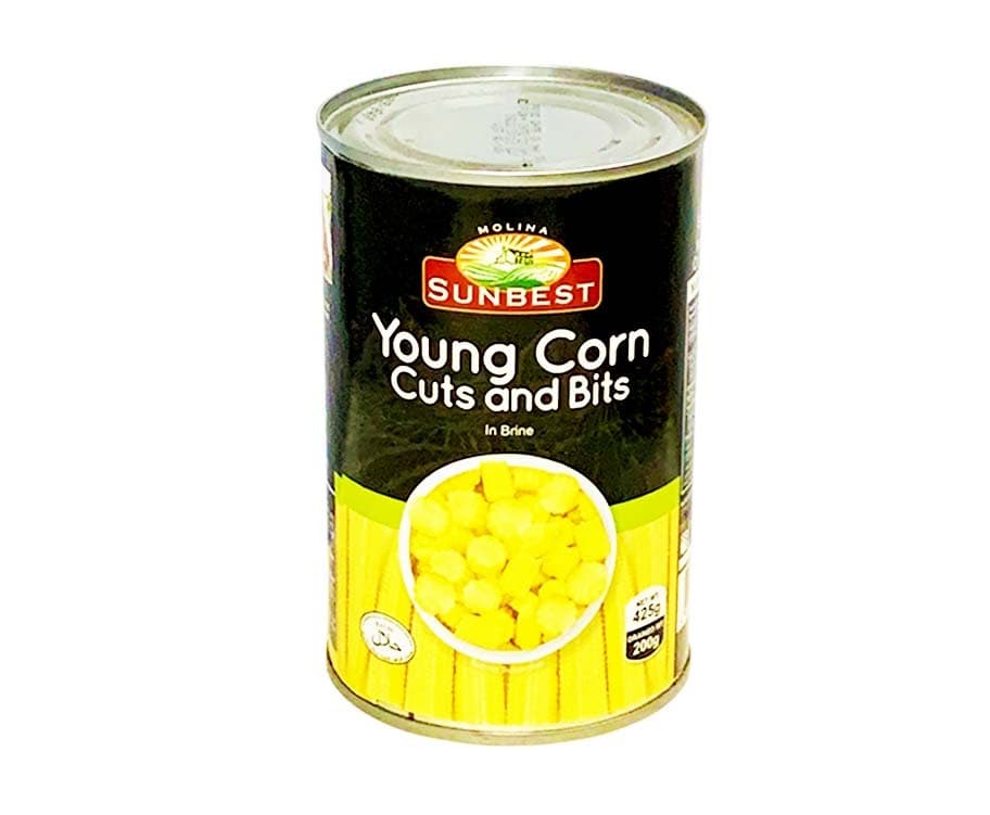 Molina Sunbest Young Corn Cuts and Bits (In Brine) 425g
