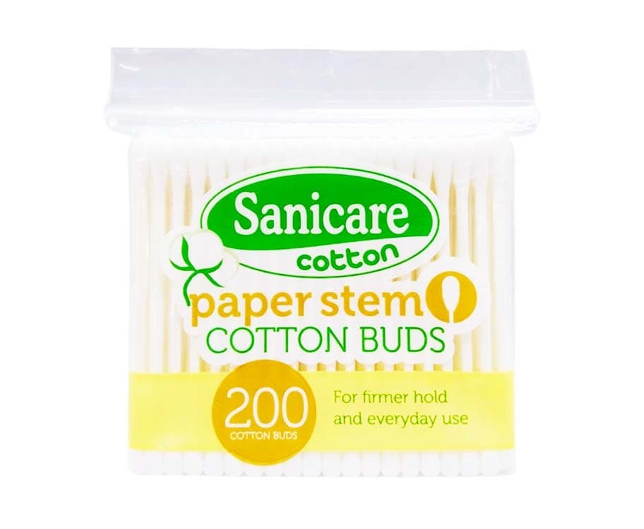 Sanicare Paper Stem Cotton Buds 200 Tips