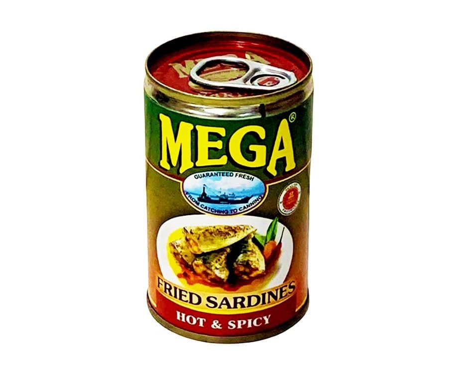 Mega Fried Sardines Hot & Spicy 155g