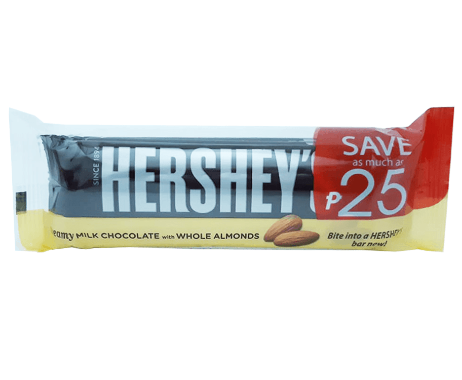 Hershey's Creamy Milk Chocolate With Whole Almonds (3 Packs x 43g)