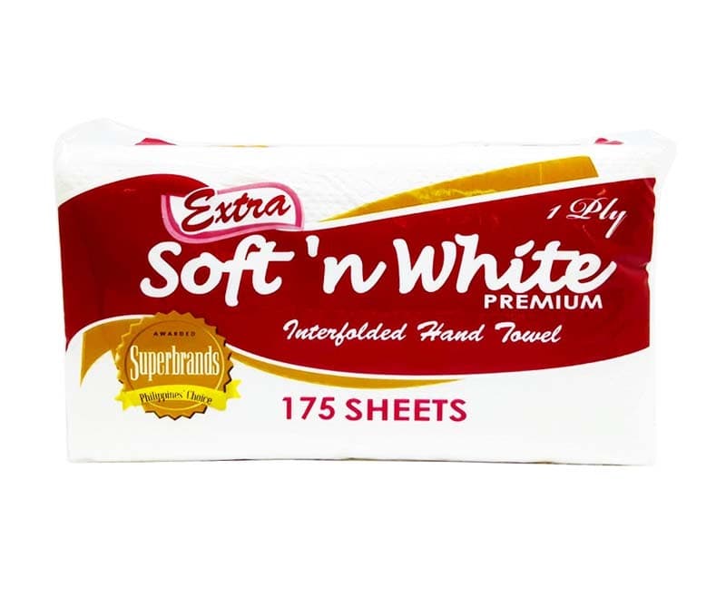 Extra Soft 'n White Premium Interfolded Hand Towel 1-Ply 175 Sheets