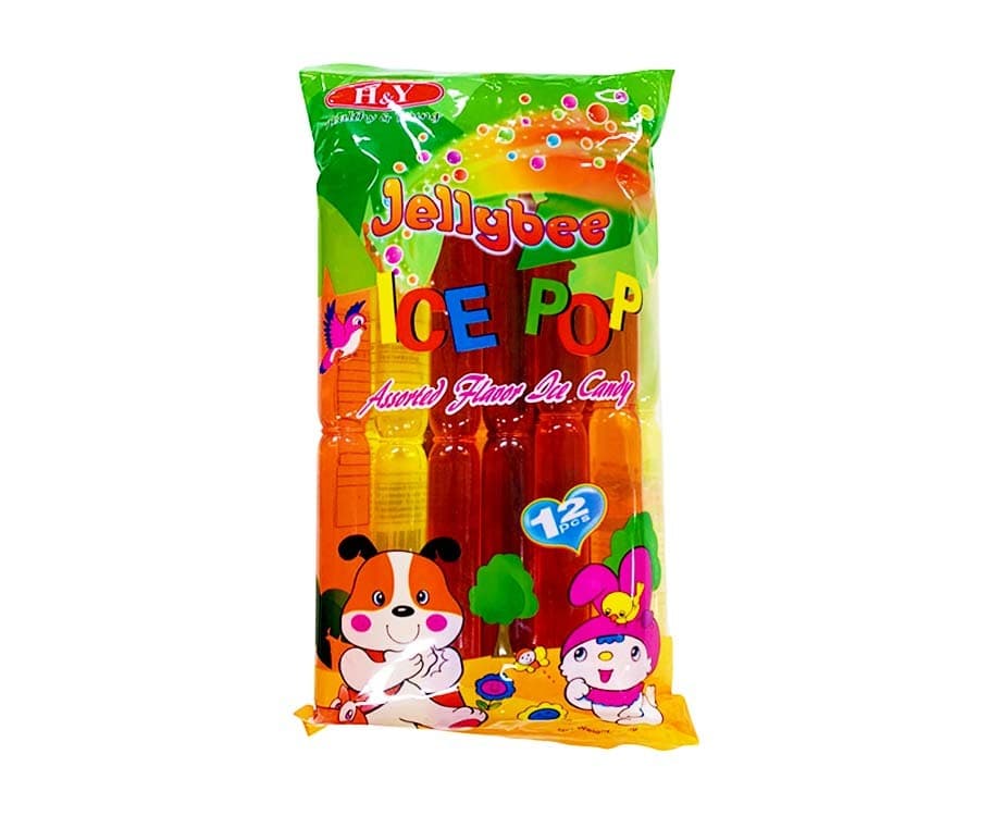 H&Y Healthy & Young Jellybee Ice Pop Assorted Flavor Ice Candy 12 Pieces