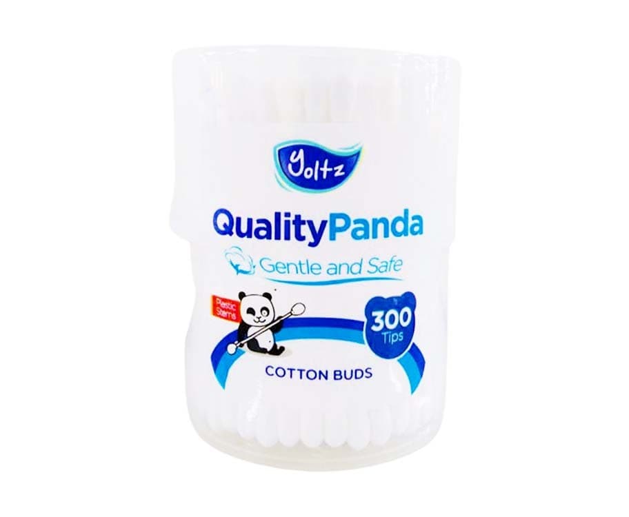 Yoltz Quality Panda Cotton Buds Plastic Stems White 300 Tips