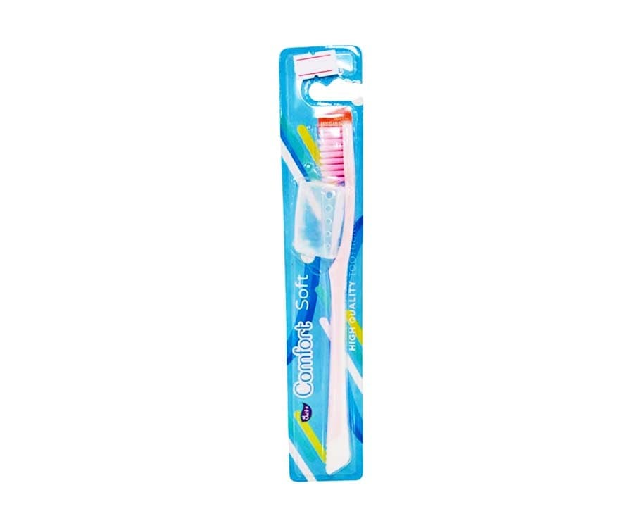 Yoltz Comfort Soft High Quality Toothbrush with Hygienic Cap Pink 1 Piece