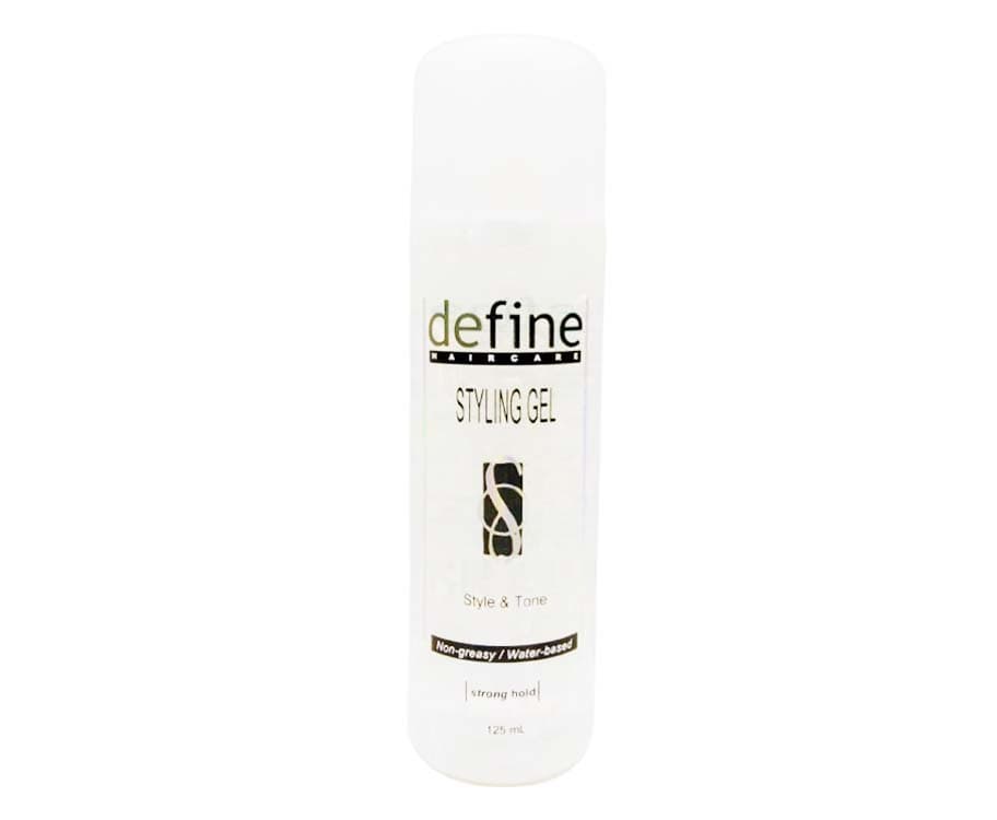 Define Hair Care Styling Gel Strong Hold Clear 125mL