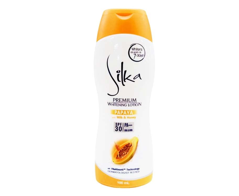 Silka Premium Whitening Lotion Papaya with Milk & Honey SPF30 100mL