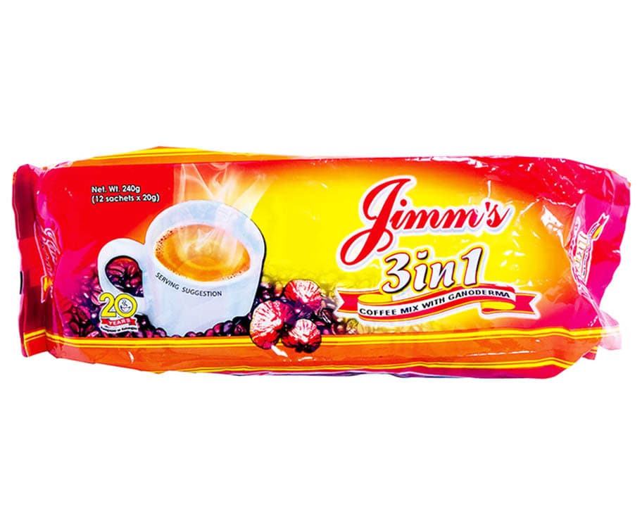Jimm's 3-in-1 Coffee Mix with Ganoderma (12 Packs x 20g)
