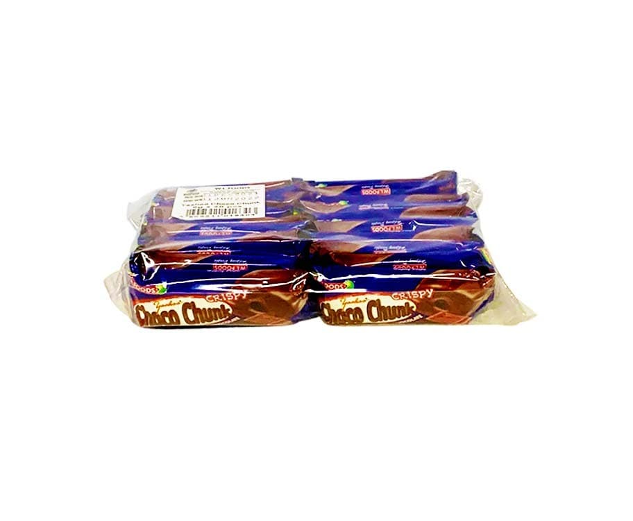 W.L. Foods Yaahoo Choco Chunk Crispy Milk Chocolate (20 Packs x 8g)