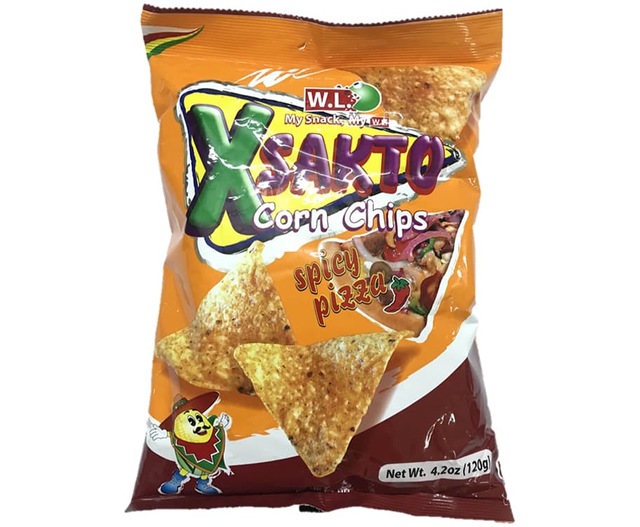 W.L. X Sakto Corn Chips Spicy Pizza 120g