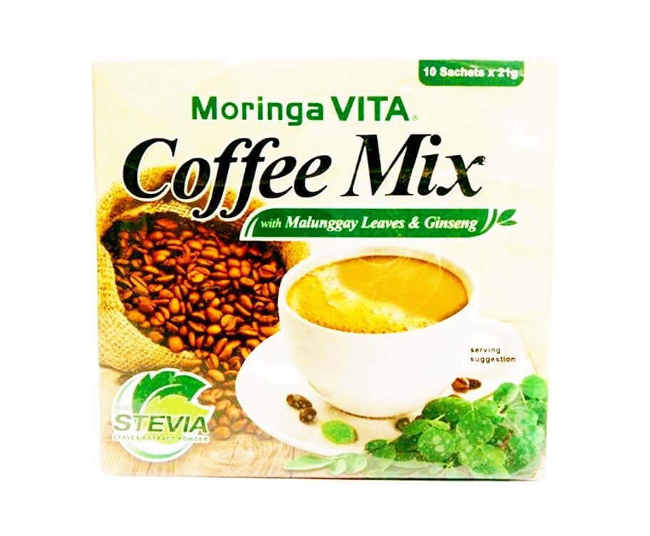 Moringa Vita Coffee Mix with Malunggay Leaves & Ginseng (10 Sachets x 21g)