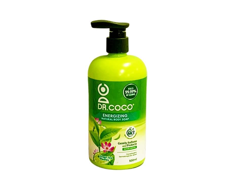 Dr. Coco Energizing Natural Body Soap Green Tea Medley 500mL