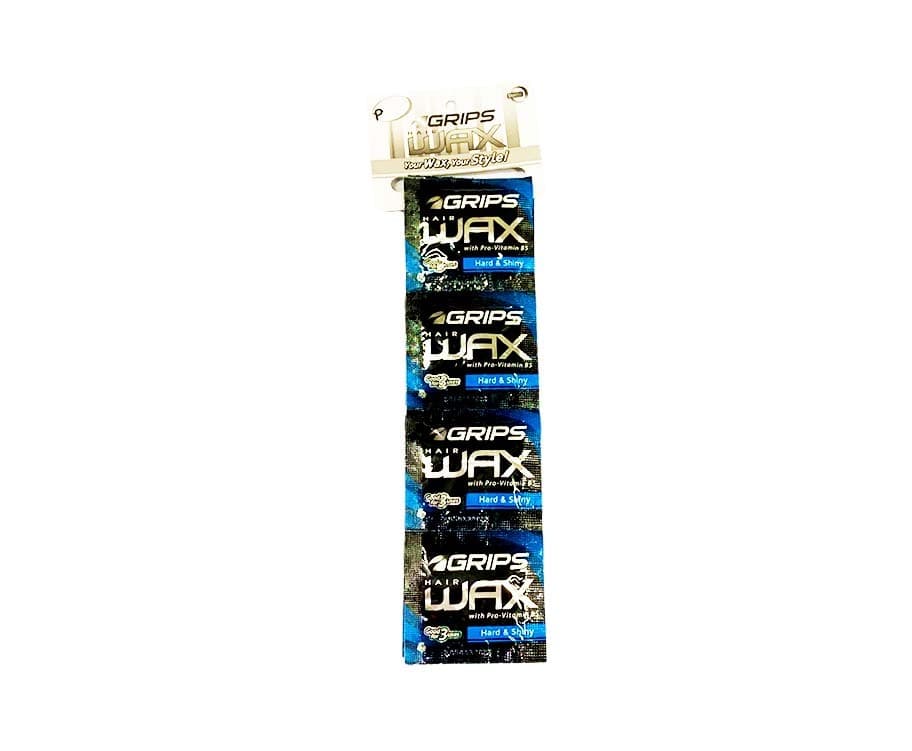 Grips Hair Wax Hard & Shiny (12 Packs x 5g)