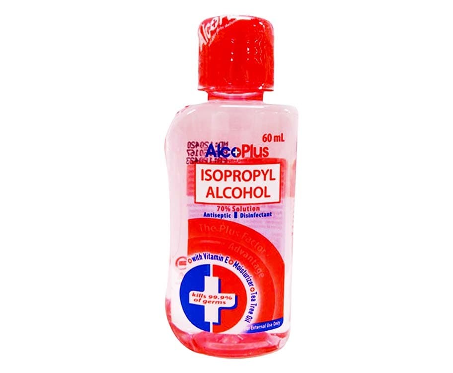 AlcoPlus Isopropyl Alcohol 70% Solution Antiseptic Disinfectant 60mL