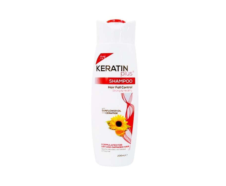 Keratin Plus Shampoo Hair Fall Control Strong & Healthy with Sunflower Oil and Ceramide 200mL