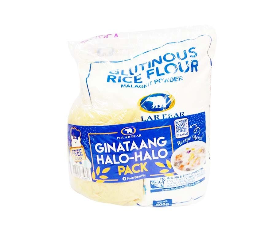 Polar Bear Ginataang Halo-Halo Pack (2 Packs Glutinous Rice Flour 500g) + Free Sugar