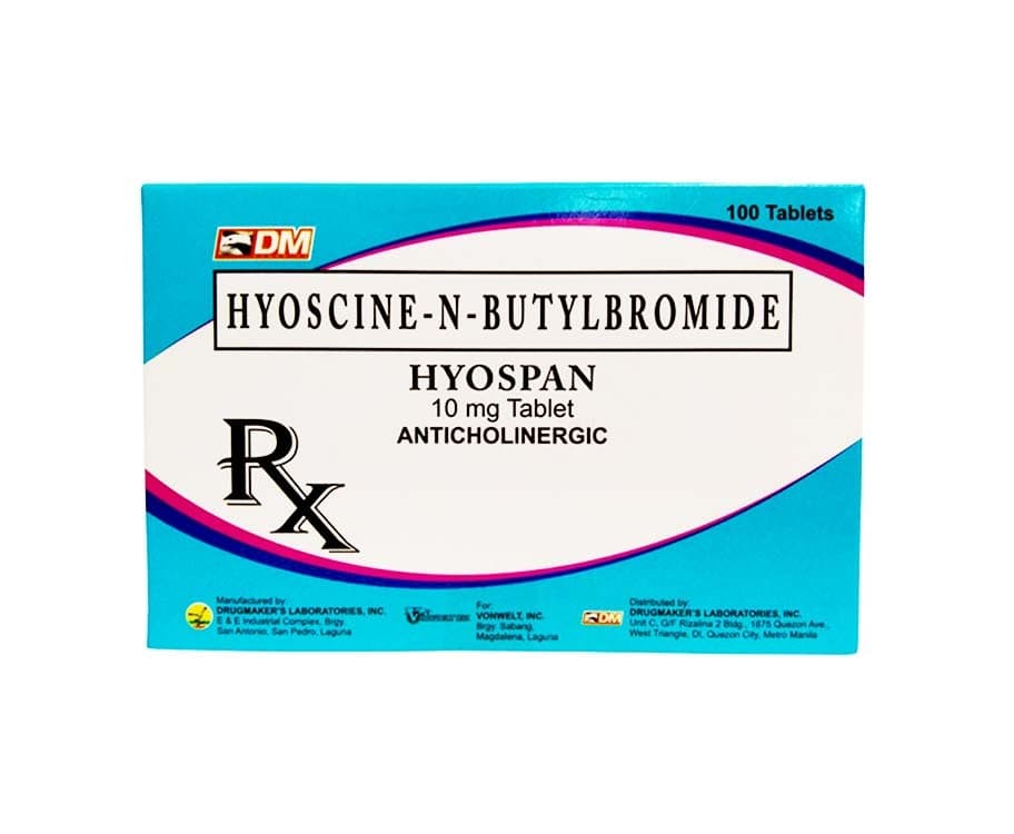 DM Hyoscine-N-Butylbromide Hyospan 10mg 100 Tablets