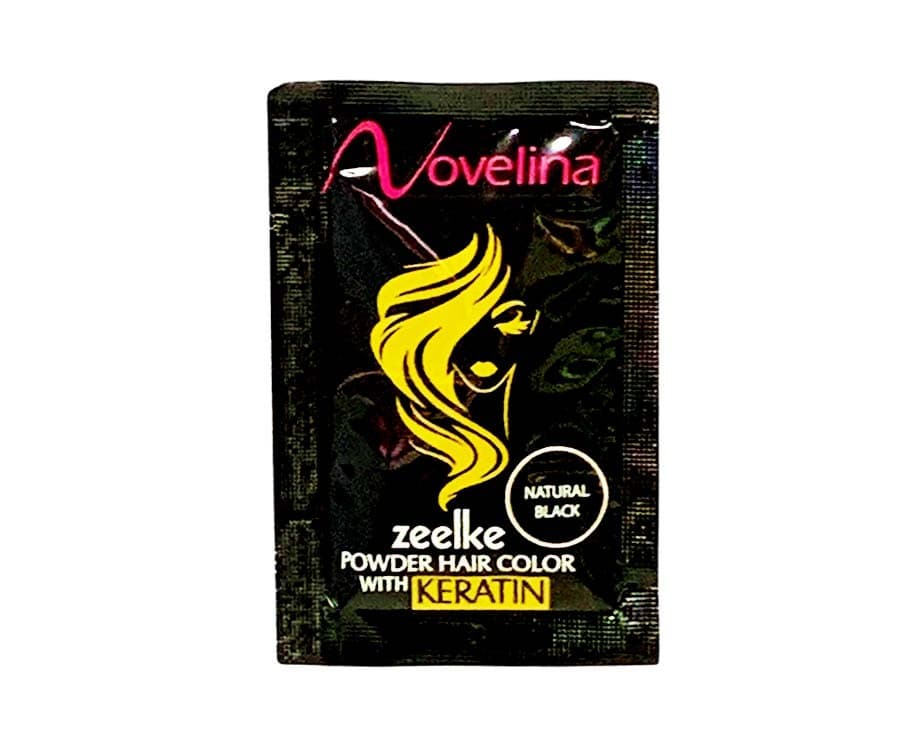 Novelina Zeelke Powder Hair Color with Keratin Natural Black 6g