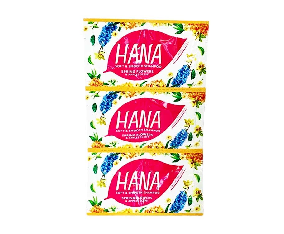 Hana Soft & Smooth Shampoo Spring Flowers & Apples Scent (6 Packs x 14mL)